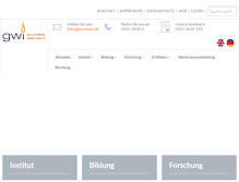 Tablet Screenshot of gwi-essen.de